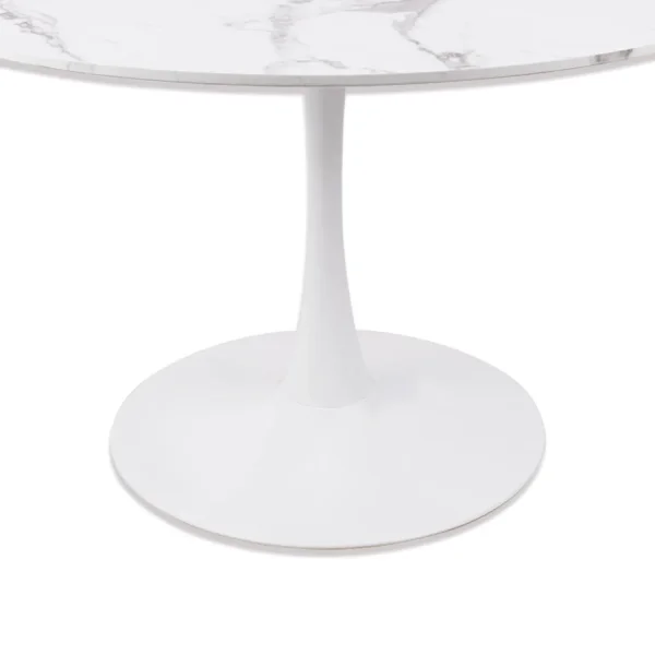 MESA DE JANTAR REDONDA EM MÁRMORE BRANCO Ø120 CM SAN ANTONI