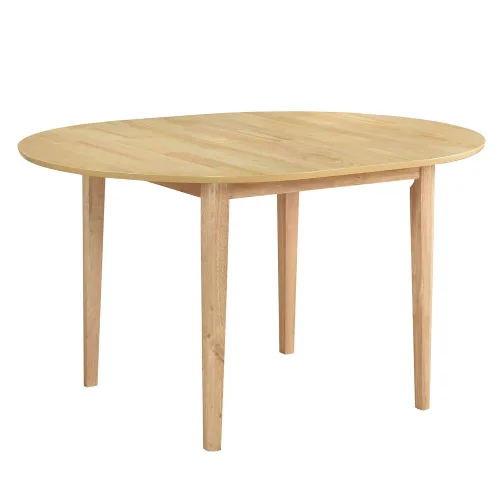 MESA DE JANTAR REDONDA EXTENSÍVEL Ø106 CM MADEIRA LEKA