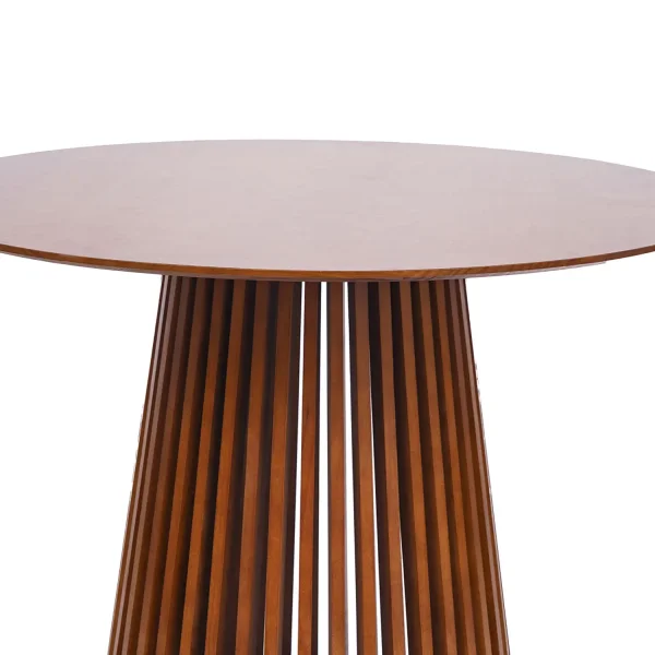 MESA DE JANTAR REDONDA EM MADEIRA NOGUEIRA Ø100 CM NEREA