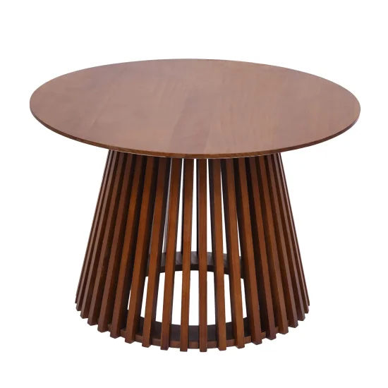 MESA DE CENTRO REDONDA EM MADEIRA NOZ Ø70 CM NEREA 2