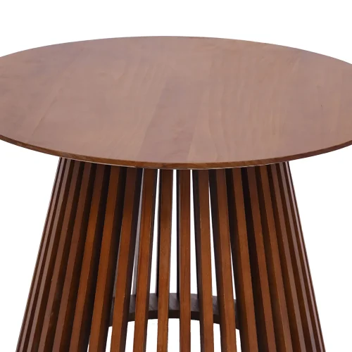 MESA DE CENTRO REDONDA EM MADEIRA NOZ Ø70 CM NEREA