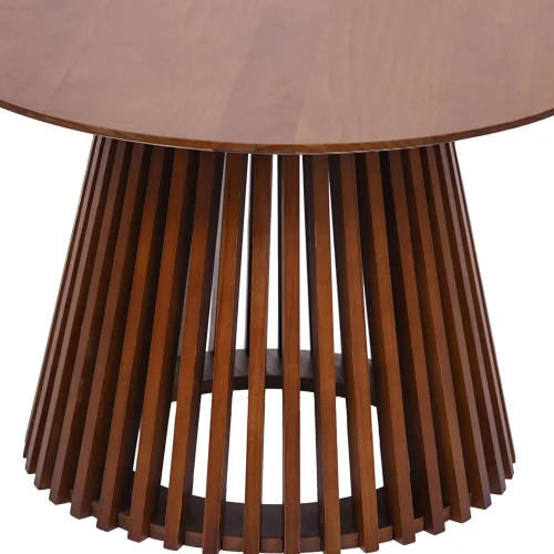 MESA DE CENTRO REDONDA EM MADEIRA NOZ Ø70 CM NEREA