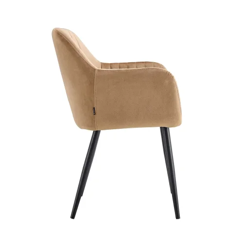 CADEIRÃO BORIS AREIA COM PÉS PRETOS