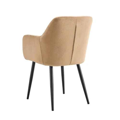 CADEIRÃO BORIS AREIA COM PÉS PRETOS