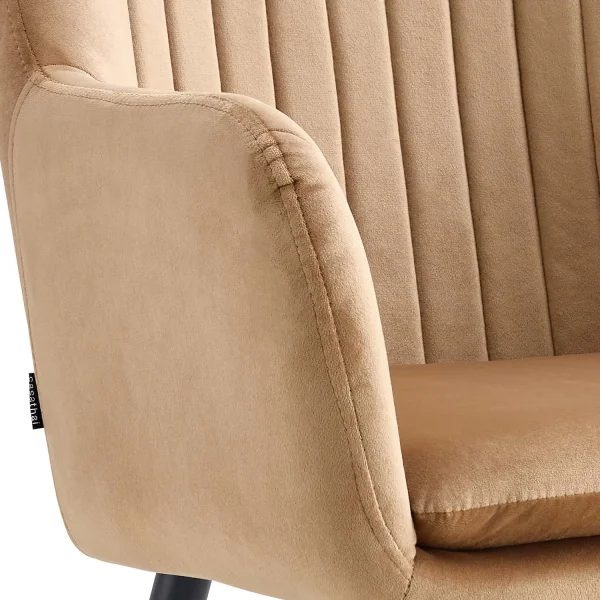 CADEIRÃO BORIS AREIA COM PÉS PRETOS