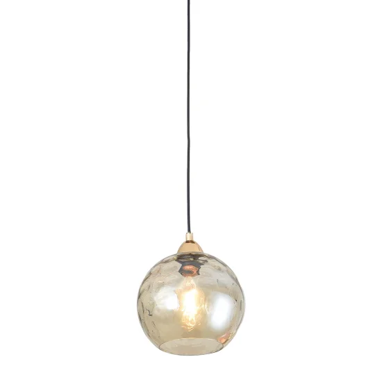 CANDIEIRO DE TETO 1 LUZ TULIPA ÂMBAR NERIUM