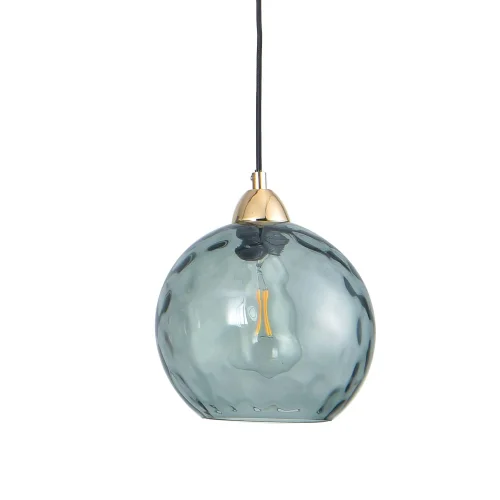 CANDEEIRO DE TETO SUSPENSO 1 LUZ COM ABAT-JOUR FUMADO NERIUM