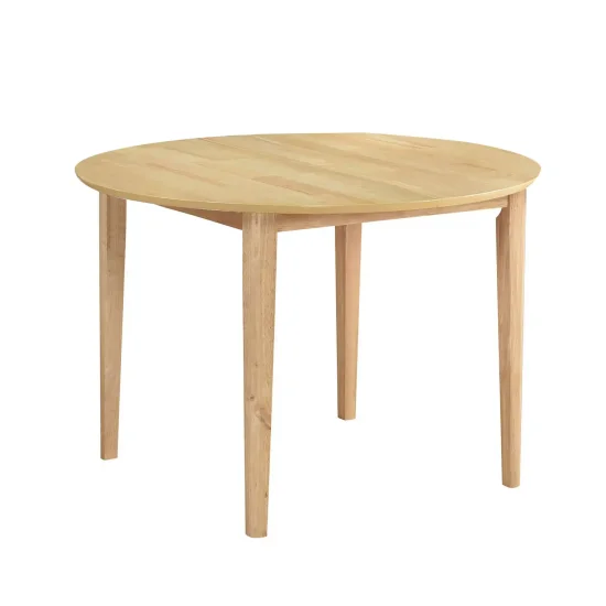 MESA DE JANTAR REDONDA EXTENSÍVEL Ø106 CM MADEIRA LEKA