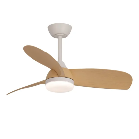 VENTILADOR DE TETO COM LUZ MOTOR DC SIERRA COR MADEIRA CLARA Ø 91,4 CM
