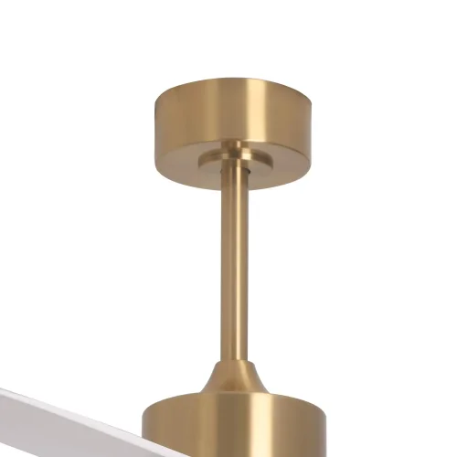 VENTILADOR DE TETO COM LUZ MOTOR DC BELICE BRANCO/OURO Ø 135,2 CM