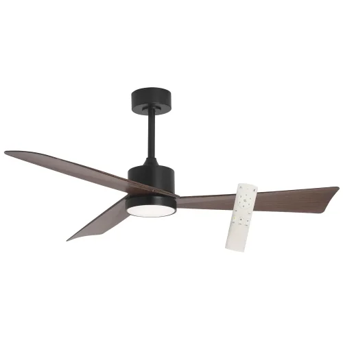VENTILADOR DE TETO COM LUZ MOTOR DC BELICE NEGRO/MADERA NOGAL Ø 135,2 CM