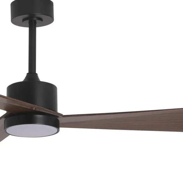 VENTILADOR DE TETO COM LUZ MOTOR DC BELICE NEGRO/MADERA NOGAL Ø 135,2 CM