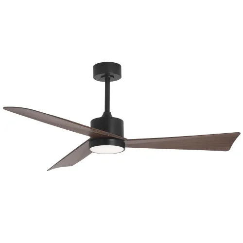 VENTILADOR DE TETO COM LUZ MOTOR DC BELICE NEGRO/MADERA NOGAL Ø 135,2 CM