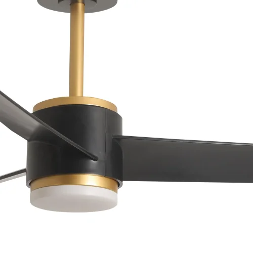 VENTILADOR DE TETO COM LUZ MOTOR DC RAFFAELE PRETO/DOURADO Ø 132 CM VENTILADOR DE TETO COM LUZ MOTOR DC RAFFAELE PRETO/DOURADO Ø 132 CM