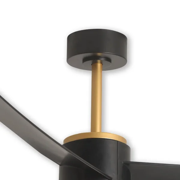 VENTILADOR DE TETO COM LUZ MOTOR DC RAFFAELE PRETO/DOURADO Ø 132 CM VENTILADOR DE TETO COM LUZ MOTOR DC RAFFAELE PRETO/DOURADO Ø 132 CM