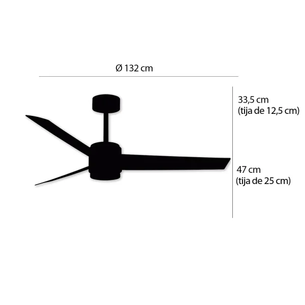 VENTILADOR DE TETO COM LUZ MOTOR DC RAFFAELE PRETO/DOURADO Ø 132 CM VENTILADOR DE TETO COM LUZ MOTOR DC RAFFAELE PRETO/DOURADO Ø 132 CM