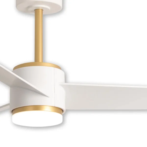 VENTILADOR DE TETO COM LUZ MOTOR DC RAFFAELE BRANCO/DOURADO Ø 132 CM VENTILADOR DE TETO COM LUZ MOTOR DC RAFFAELE BRANCO/DOURADO Ø 132 CM