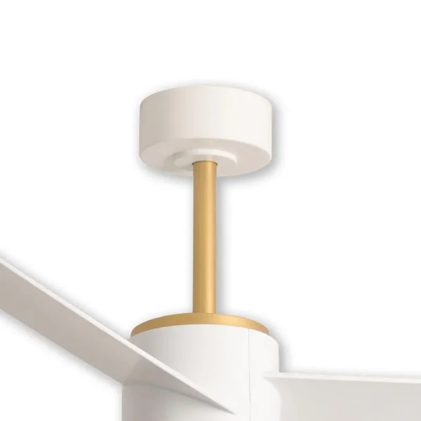 VENTILADOR DE TETO COM LUZ MOTOR DC RAFFAELE BRANCO/DOURADO Ø 132 CM VENTILADOR DE TETO COM LUZ MOTOR DC RAFFAELE BRANCO/DOURADO Ø 132 CM