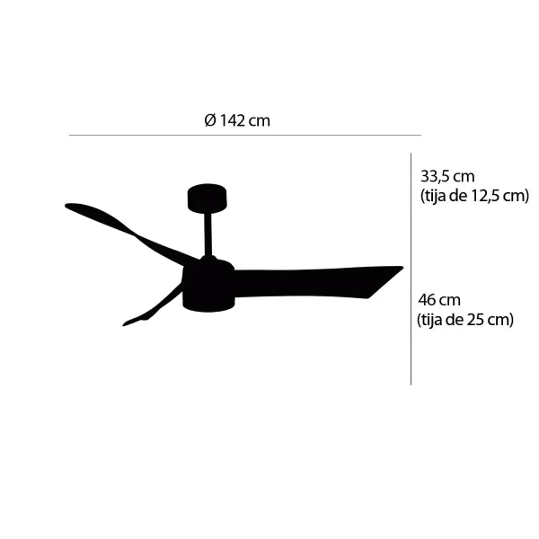 VENTILADOR DE TETO COM LUZ MOTOR DC SALVATORE BRANCO Ø 142 CM VENTILADOR DE TETO COM LUZ MOTOR DC SALVATORE BRANCO Ø 142 CM