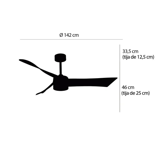 VENTILADOR DE TETO COM LUZ MOTOR DC SALVATORE BRANCO Ø 142 CM VENTILADOR DE TETO COM LUZ MOTOR DC SALVATORE BRANCO Ø 142 CM