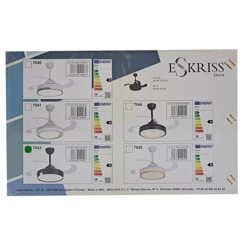 Ventoinha de Teto LED 38W Regulável Pás Retráteis Nashville| Lúzete Ventoinha de Teto LED 38W Regulável Pás Retráteis Nashville| Lúzete