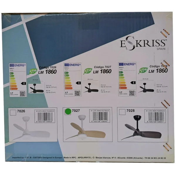 VENTILADOR DE TETO COM LUZ MOTOR DC SIERRA COR MADEIRA CLARA Ø 91,4 CM VENTILADOR DE TETO COM LUZ MOTOR DC SIERRA COR MADEIRA CLARA Ø 91,4 CM