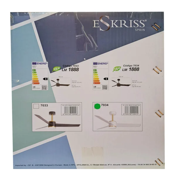 VENTILADOR DE TETO COM LUZ MOTOR DC RAFFAELE BRANCO/DOURADO Ø 132 CM VENTILADOR DE TETO COM LUZ MOTOR DC RAFFAELE BRANCO/DOURADO Ø 132 CM
