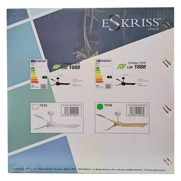 VENTILADOR DE TETO COM LUZ MOTOR DC SALVATORE BRANCO/MADEIRA Ø 142 CM VENTILADOR DE TETO COM LUZ MOTOR DC SALVATORE BRANCO/MADEIRA Ø 142 CM