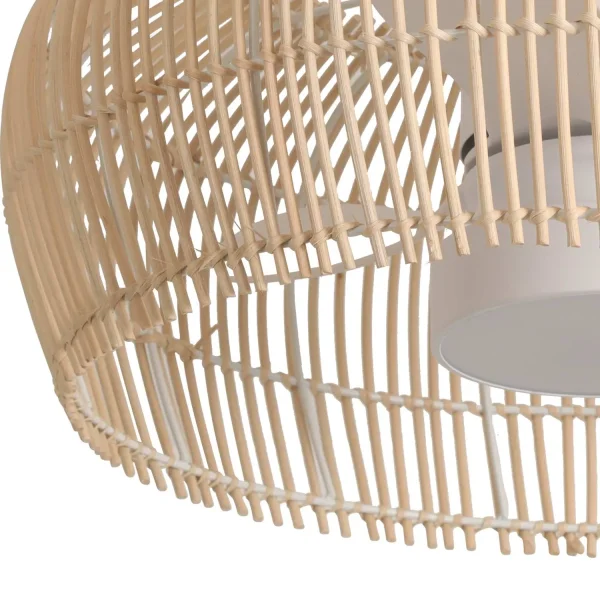 VENTILADOR DE TETO LED 18W 3000-6000K COM ECRÃ EM RATÃ CLARO MAUI VENTILADOR DE TETO LED 18W 3000-6000K COM ECRÃ EM RATÃ CLARO MAUI