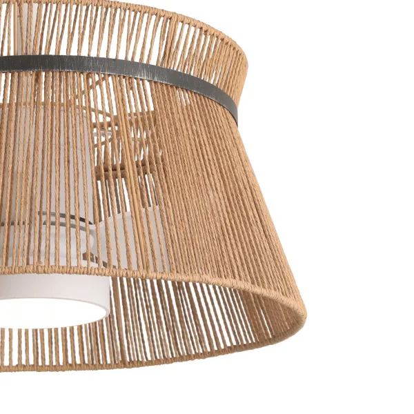 VENTILADOR DE TETO LED 18W 3000-6000K COM PANTALLA DE FIO DE CORDO MAKENA VENTILADOR DE TETO LED 18W 3000-6000K COM PANTALLA DE FIO DE CORDO MAKENA