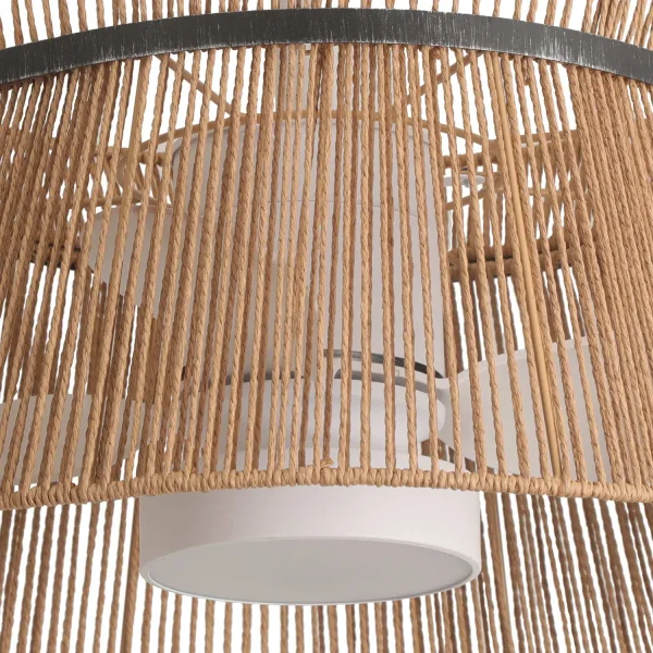 VENTILADOR DE TETO LED 18W 3000-6000K COM PANTALLA DE FIO DE CORDO MAKENA VENTILADOR DE TETO LED 18W 3000-6000K COM PANTALLA DE FIO DE CORDO MAKENA