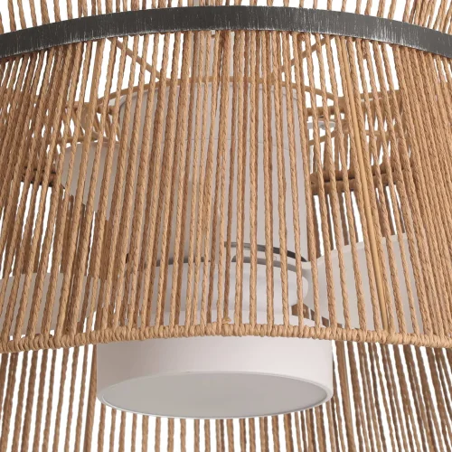 VENTILADOR DE TETO LED 18W 3000-6000K COM PANTALLA DE FIO DE CORDO MAKENA VENTILADOR DE TETO LED 18W 3000-6000K COM PANTALLA DE FIO DE CORDO MAKENA