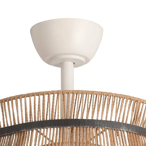 VENTILADOR DE TETO LED 18W 3000-6000K COM PANTALLA DE FIO DE CORDO MAKENA VENTILADOR DE TETO LED 18W 3000-6000K COM PANTALLA DE FIO DE CORDO MAKENA