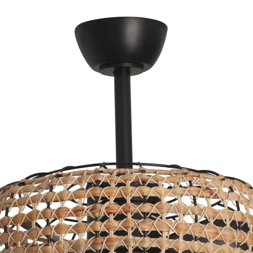 VENTILADOR DE TETO LED 18W 3000-6000K PANTALLA RATTAN ESCURO WAIKIKI VENTILADOR DE TETO LED 18W 3000-6000K PANTALLA RATTAN ESCURO WAIKIKI