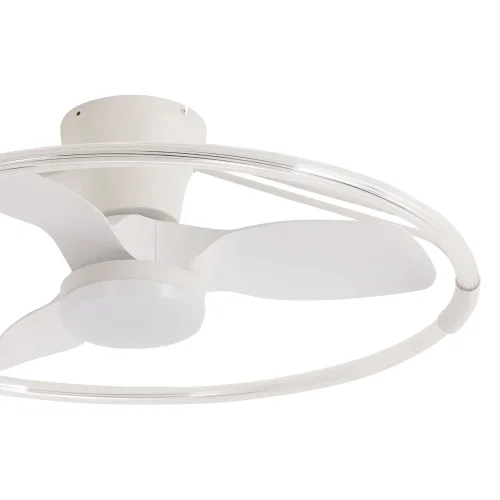 VENTILADOR DE TETO ESTILO PLAFON LED 40W 3000-6000K 3 PÁS BRANCA PIETRO