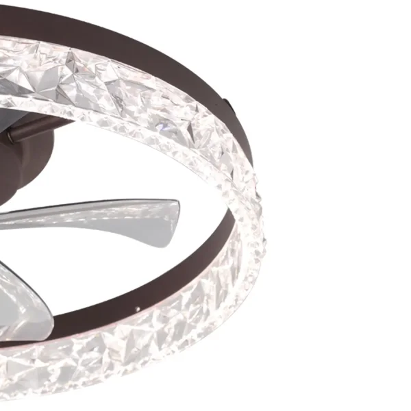 VENTILADOR DE TETO ESTILO PLAFON LED 30W 3000-6000K 5 PÁS PRETO ROCHELLE VENTILADOR DE TETO ESTILO PLAFON LED 30W 3000-6000K 5 PÁS PRETO ROCHELLE