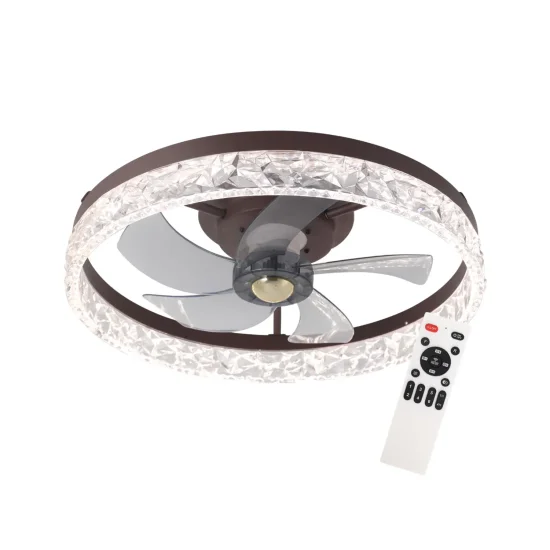 VENTILADOR DE TETO ESTILO PLAFON LED 30W 3000-6000K 5 PÁS PRETO ROCHELLE