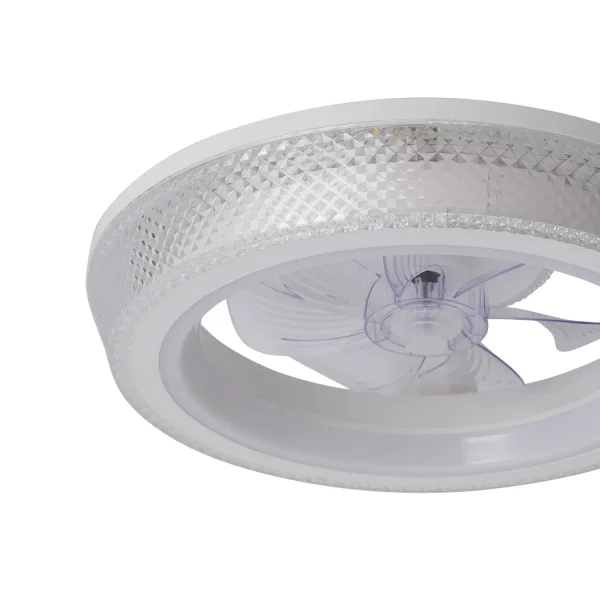 VENTILADOR DE TETO ESTILO PLAFON LED 48W 3000-6000K 5 PÁS BRANCA GLIMMER VENTILADOR DE TETO ESTILO PLAFON LED 48W 3000-6000K 5 PÁS BRANCA GLIMMER