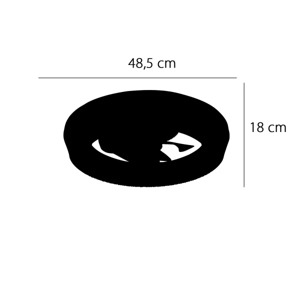 VENTILADOR DE TETO ESTILO PLAFON LED 48W 3000-6000K 5 PÁS BRANCA GLIMMER VENTILADOR DE TETO ESTILO PLAFON LED 48W 3000-6000K 5 PÁS BRANCA GLIMMER