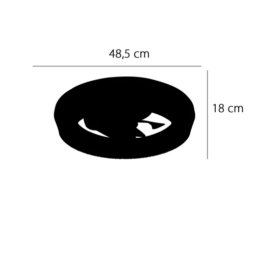 VENTILADOR DE TETO ESTILO PLAFON LED 48W 3000-6000K 5 PÁS BRANCA GLIMMER VENTILADOR DE TETO ESTILO PLAFON LED 48W 3000-6000K 5 PÁS BRANCA GLIMMER