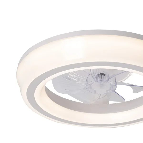 VENTILADOR DE TETO ESTILO PLAFON LED 48W 3000-6000K 5 PÁS BRANCO CLARISSE VENTILADOR DE TETO ESTILO PLAFON LED 48W 3000-6000K 5 PÁS BRANCO CLARISSE