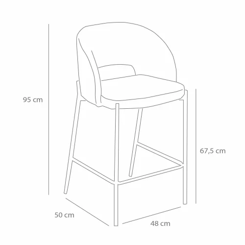 BANCO ESTOFADO CINZA CLOTILDE