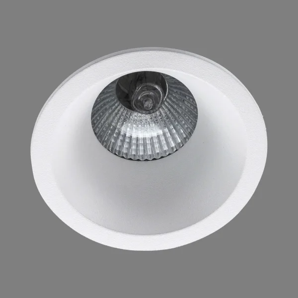 FOCO EMBUTIDO REDONDO EXTRA FUNDO 3,5 CM ALUMÍNIO BRANCO