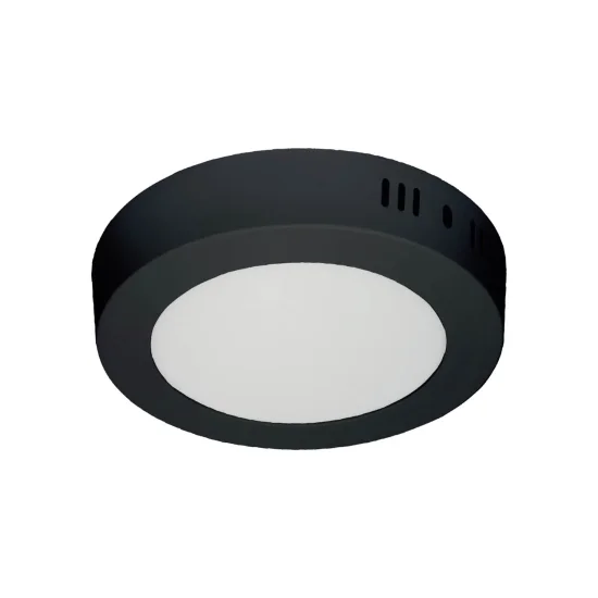DOWNLIGHT LED DE SUPERFÍCIE CIRCULAR 6W 3000K-6000K Ø 12 CM PRETO