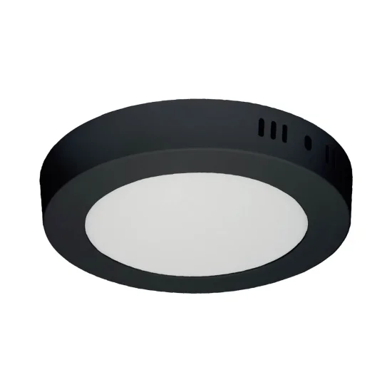 DOWNLIGHT LED SUPERFÍCIE CIRCULAR 18W 3000K-6000K Ø 22 CM PRETO