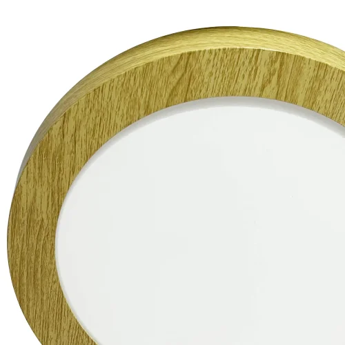 DOWNLIGHT LED DE SUPERFÍCIE CIRCULAR 18W 3000K-6000K Ø 22 CM COR DE MADEIRA
