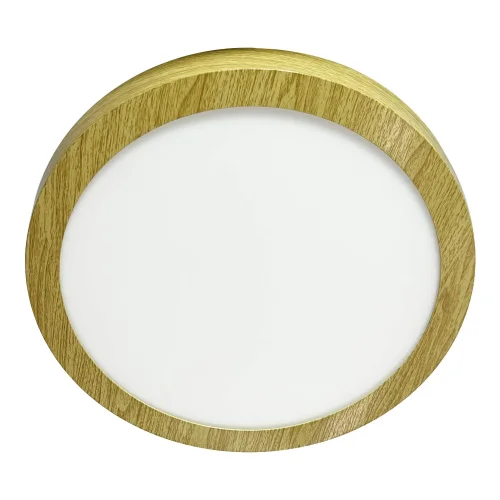 DOWNLIGHT LED DE SUPERFÍCIE CIRCULAR 24W 3000K-6000K Ø 29,5 CM COR DE MADEIRA