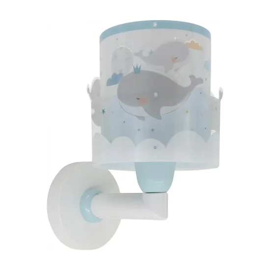 APLIQUE DE PAREDE INFANTIL WHALE DREAMS AZUL