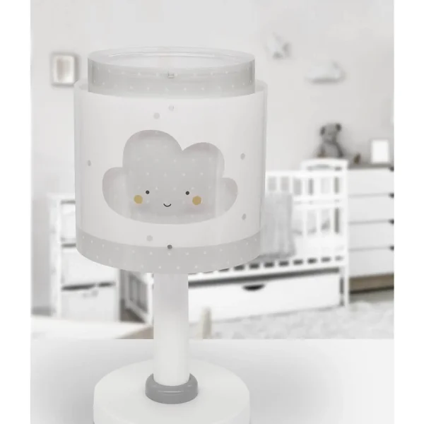 CANDEEIRO DE MESA INFANTIL NUVEM CINZA