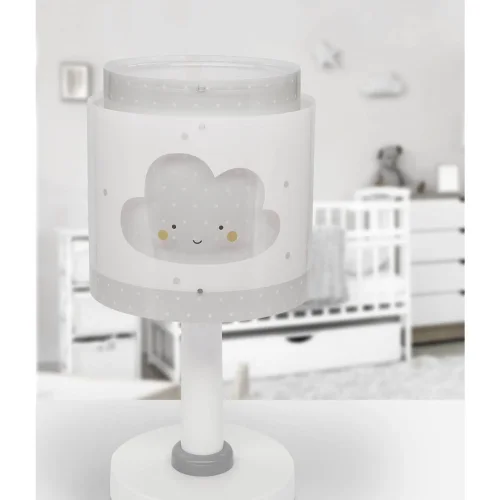 CANDEEIRO DE MESA INFANTIL NUVEM CINZA